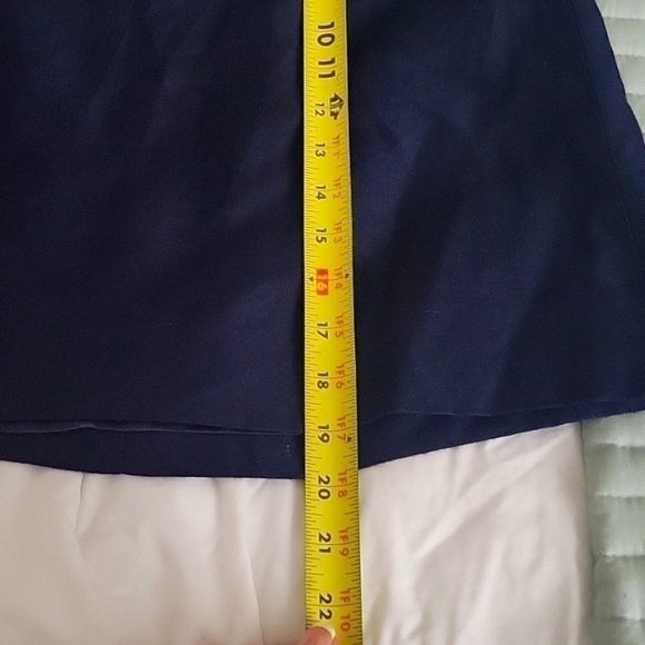 Kate SPADE NEW YORK BOW ACCENTS KNEE LENGTH NAVY & GOLD SKIRT SIZE 2 - Picture 8 of 8